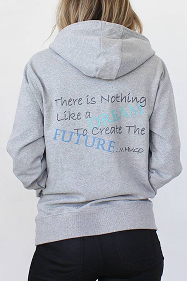 SWEAT A CAPUCHE GRIS 60% Coton recyclé / 40% Polyester recyclé