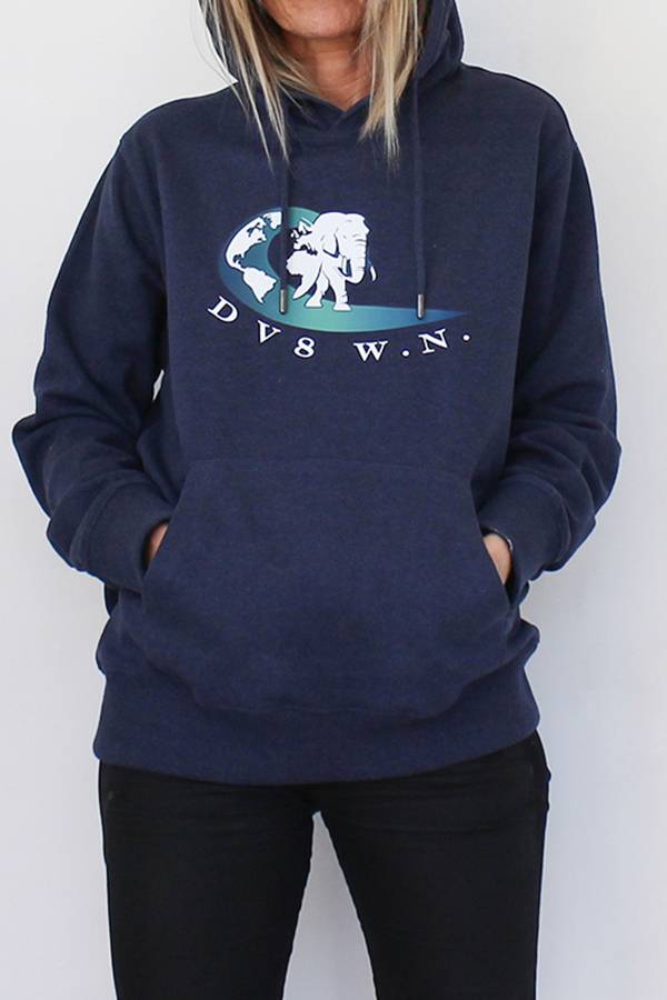 HOODED SWEATSHIRT NAVY 60% Recycled Cotton / 40% Recycled Polyester