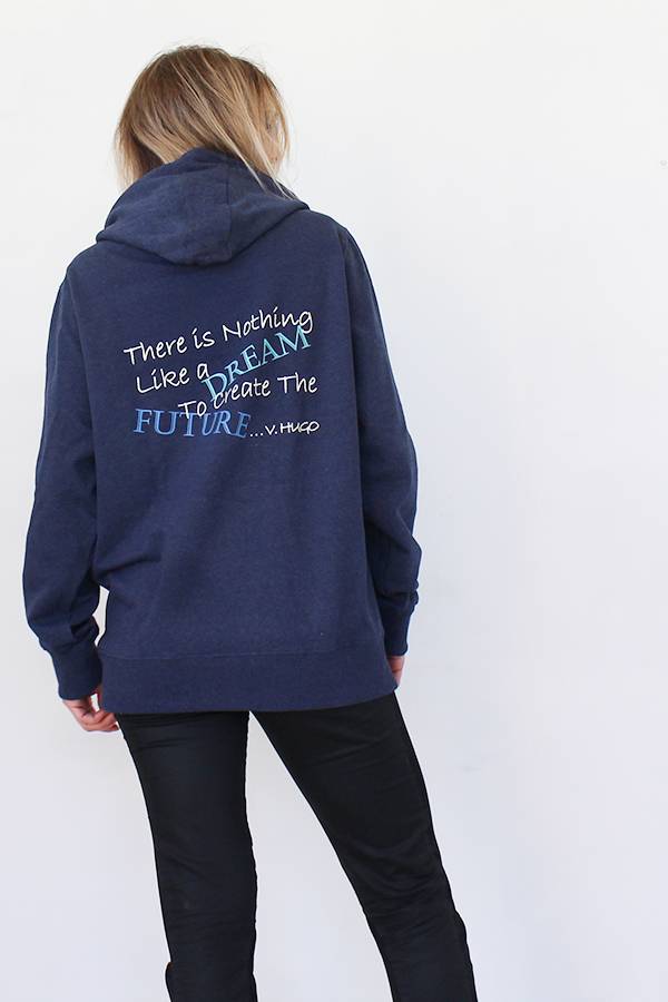 HOODED SWEATSHIRT NAVY 60% Recycled Cotton / 40% Recycled Polyester