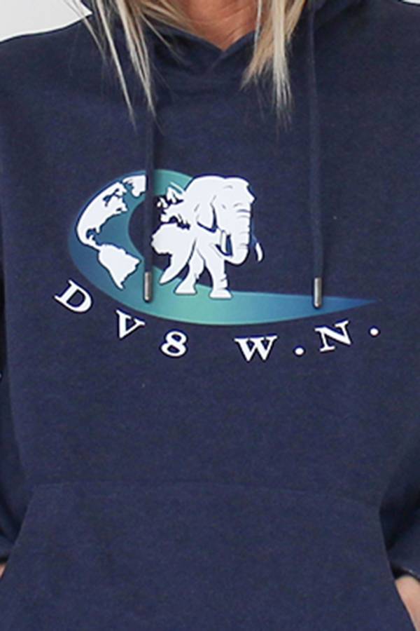 HOODED SWEATSHIRT NAVY 60% Recycled Cotton / 40% Recycled Polyester