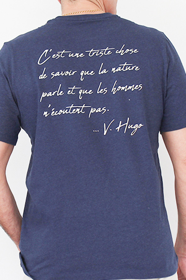 T-SHIRT NAVY 60% Coton  recyclé / 40% Polyester recyclé