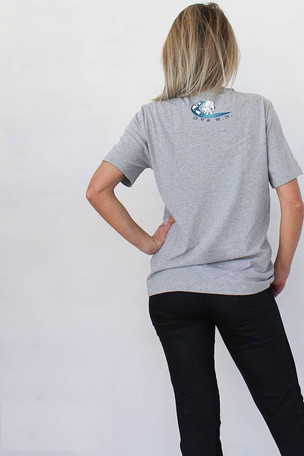 GRAUES T-Shirt 60 % recycelte Baumwolle / 40 % recyceltes Polyester