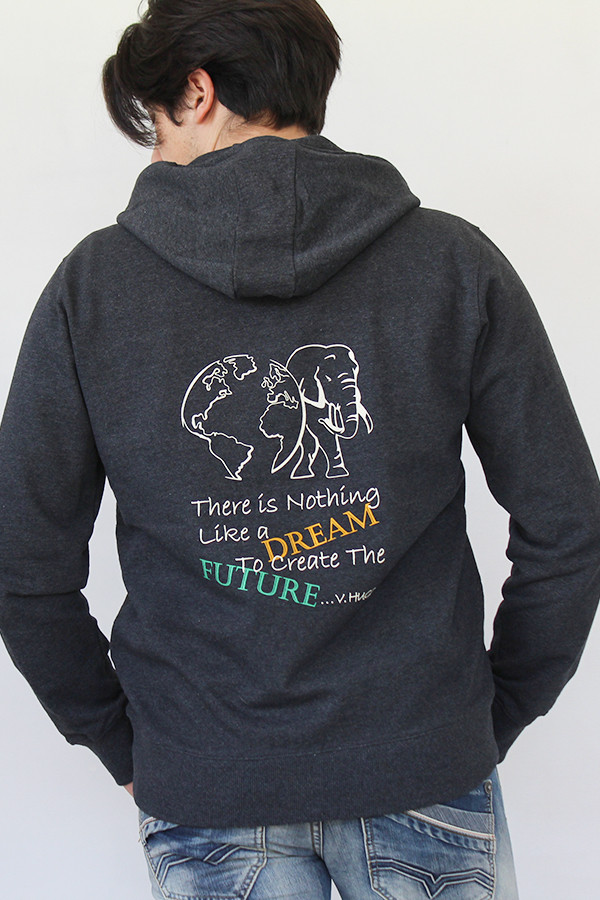 SWEATSHIRT MIT REISSVERSCHLUSS IN ANTHRAZIT 60 % recycelte Baumwolle / 40 % recyceltes Polyester