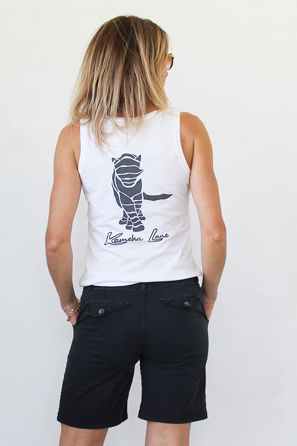 Camiseta de tirantes para mujer blanca 100% algodón orgánico