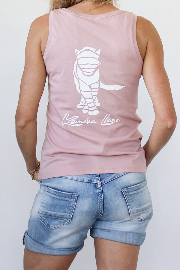 Camiseta sin mangas de pétalo de rosa para mujer 100% algodón orgánico