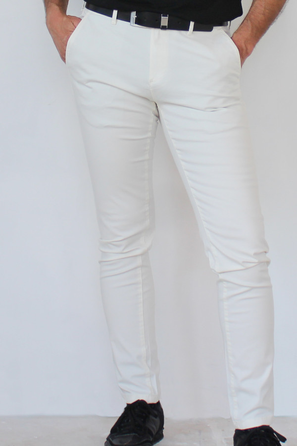 Pantalon Ivoire 98% coton Biologique / 2% élasthane