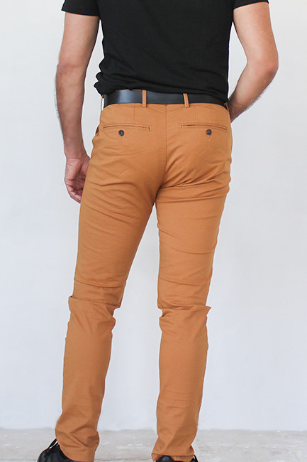 Pantaloni ruggine 98% cotone biologico / 2% elastan