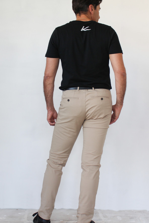 Pantaloni di sabbia 98% cotone biologico / 2% elastan