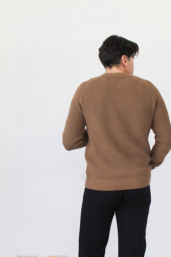 MEN'S CHUNKY KNIT SWEATER 50% organic cotton and 50% recycled polyester