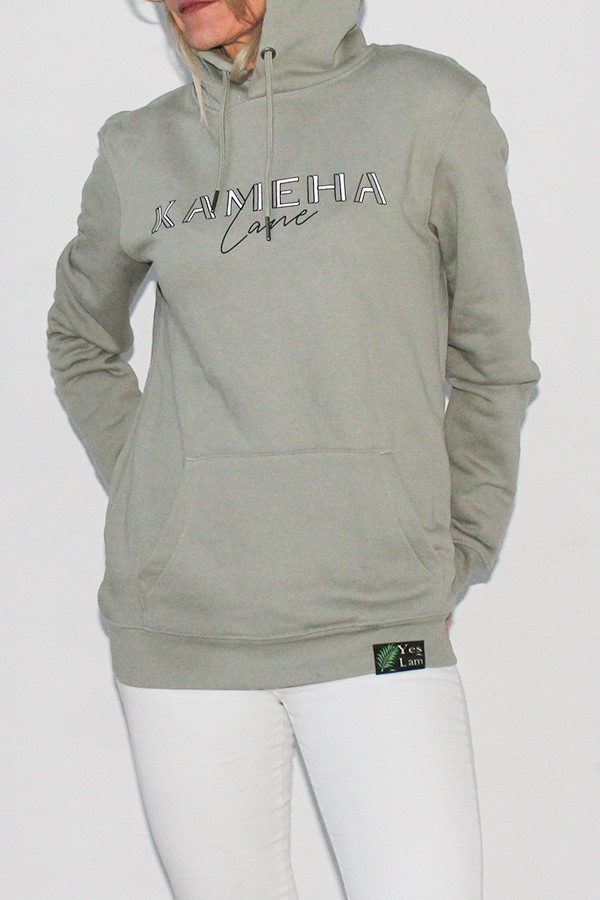 SWEAT A CAPUCHE VERT AMANDE 85% coton bio et 15% polyester recyclé post-consumer