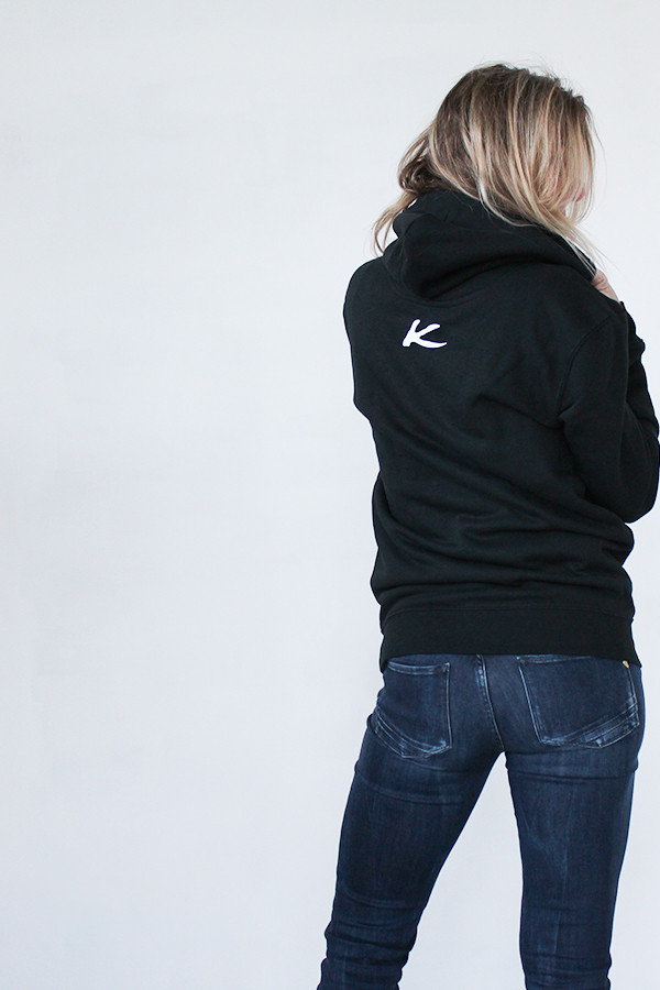 BLACK HOODIE 85% organic cotton and 15% post-consumer recycled polyester