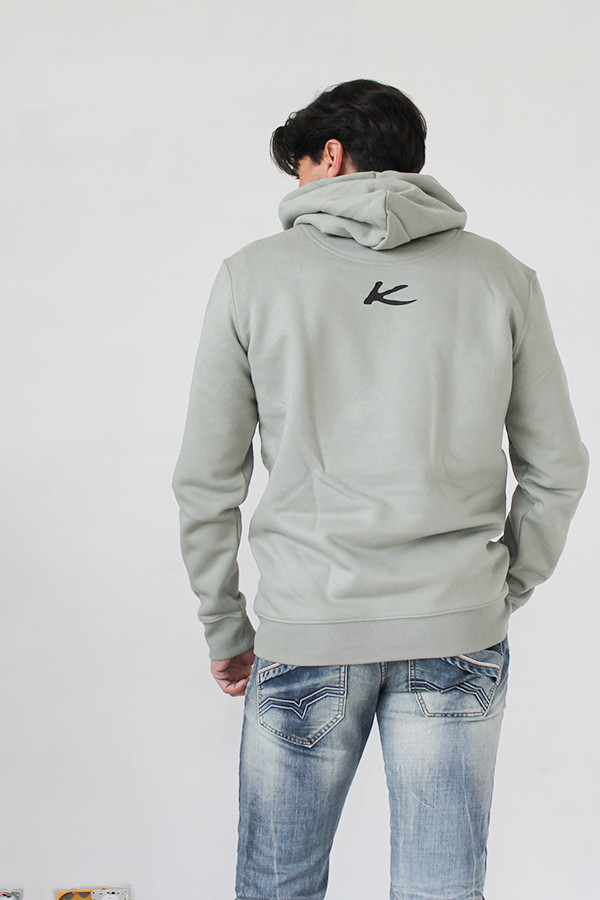 ALMOND GREEN HOODIE 85% organic cotton and 15% post-consumer recycled polyester