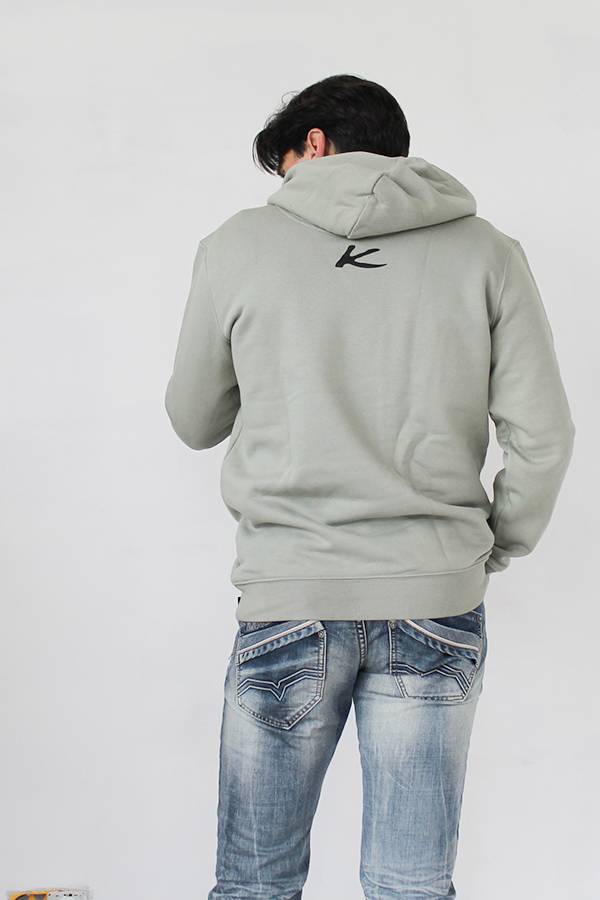 SWEAT A CAPUCHE VERT AMANDE 85% coton bio /15% polyester recyclé post-consumer