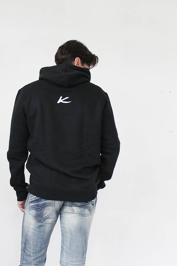 BLACK HOODIE 85% organic cotton and 15% post-consumer recycled polyester