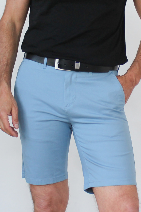 Light blue Bermuda shorts 98% Organic cotton / 2% elastane