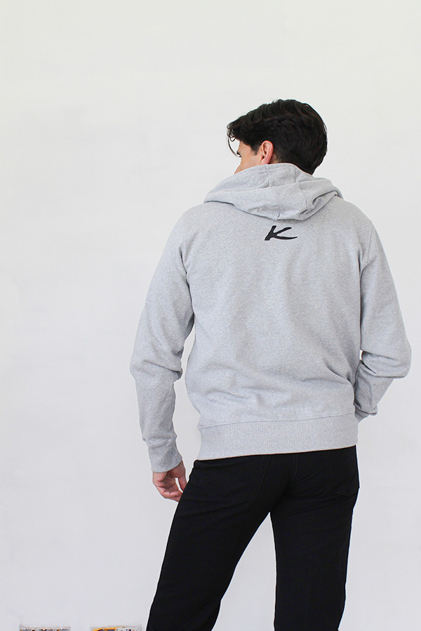 ZIPPED SWEATSHIRT 100% RECYCLED GRAY 60% recycled cotton / 40% recycled polyester