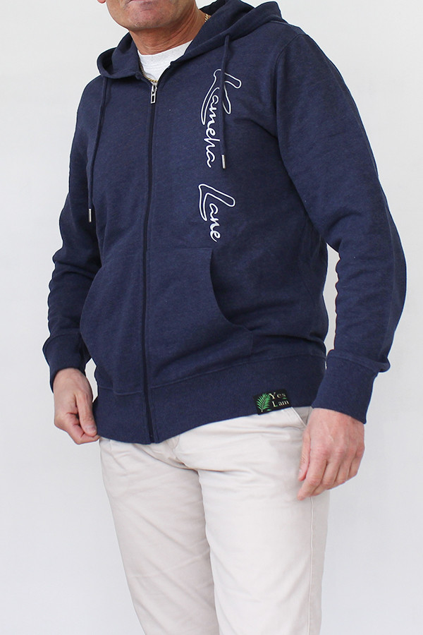 SWEAT ZIPPE 100 % RECYCLE NAVY 60% de coton recyclé / 40% de polyester recyclé