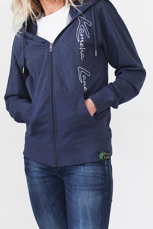 NAVY ZIPPED SWEATSHIRT 60% Cotton / 40% Polyester