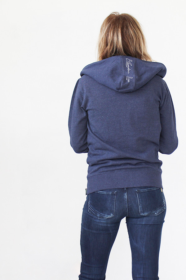 NAVY ZIPPED SWEATSHIRT 60% Cotton / 40% Polyester