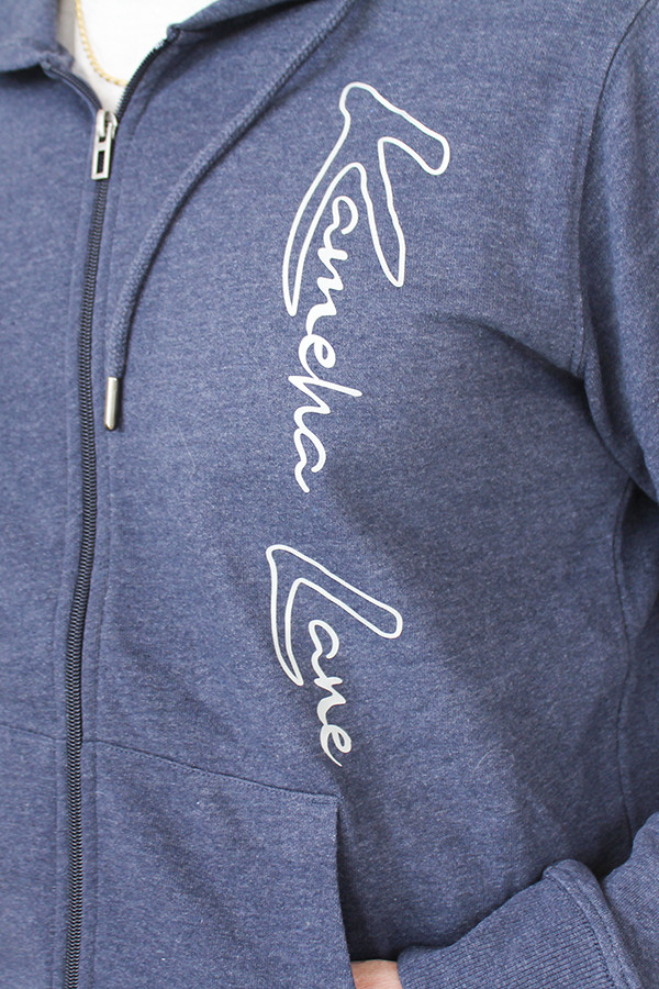 SWEAT ZIPPE 100 % RECYCLE NAVY 60% de coton recyclé / 40% de polyester recyclé