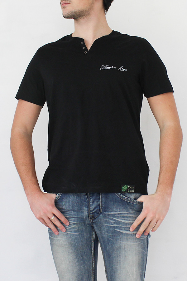 SCHWARZES T-SHIRT 80 % BIO-BAUMWOLLE / 20 % POST-CONSUMER RECYCELTER POLYESTER