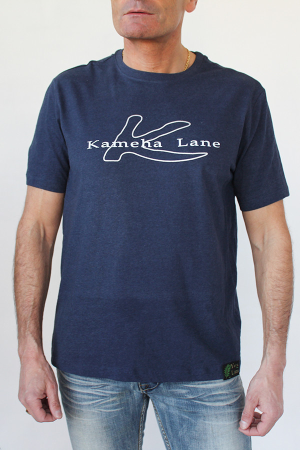 NAVY T-SHIRT 60% pre-consumer recycled cotton and 40% post-consumer recycled polyester