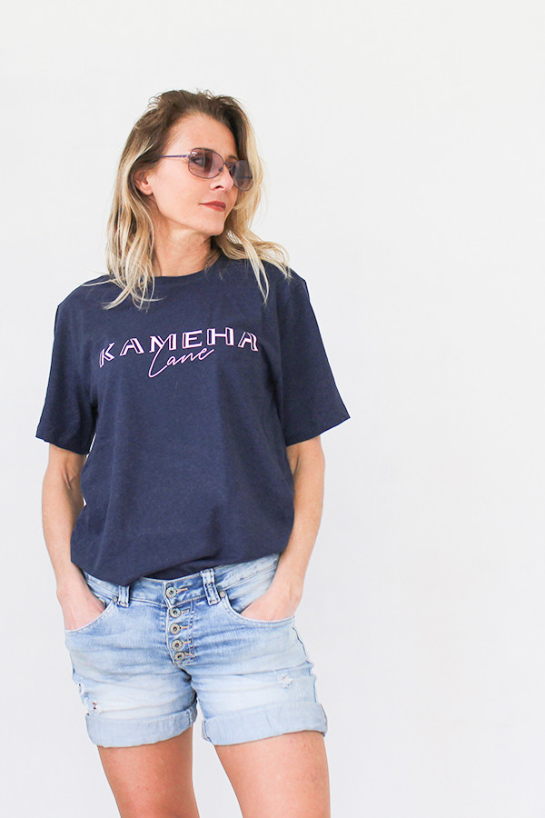 T-SHIRT NAVY 60% de coton recyclé et 40% de polyester recyclé