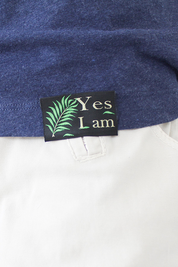 100% RECYCLED NAVY T-SHIRT 60% pre-consumer recycled cotton and 40% post-consumer recycled polyester