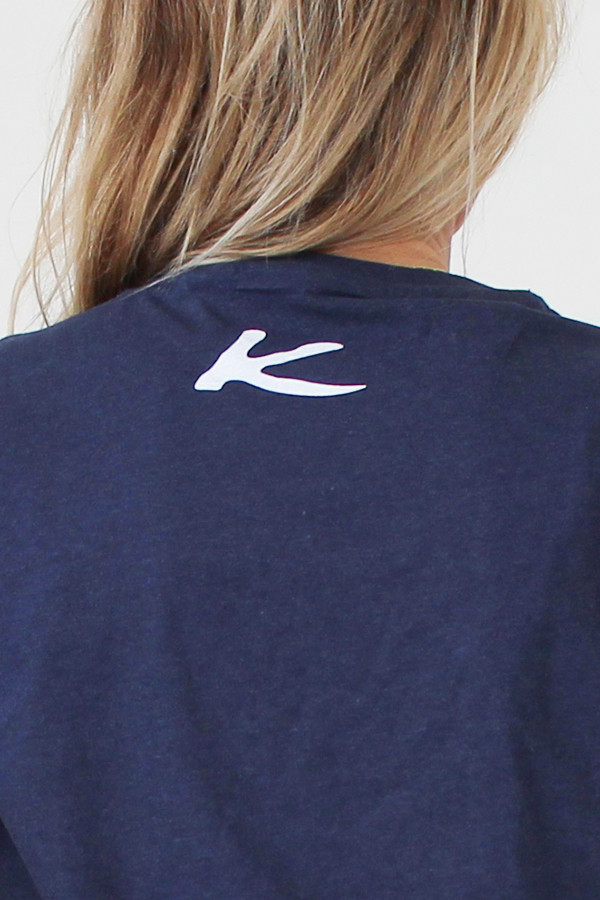 100% RECYCLED NAVY T-SHIRT 60% pre-consumer recycled cotton and 40% post-consumer recycled polyester