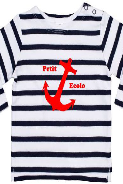 Sailor sweatshirt 100% certified organic ringspun combed cotton.