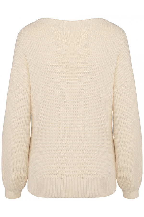 Pull en laine Mérinos responsable 50% coton biologique / 50% laine mérinos responsable RWS (Responsible Wool Standard)