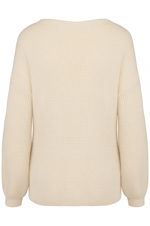 Pull en laine Mérinos responsable 50% coton biologique / 50% laine mérinos responsable RWS (Responsible Wool Standard)