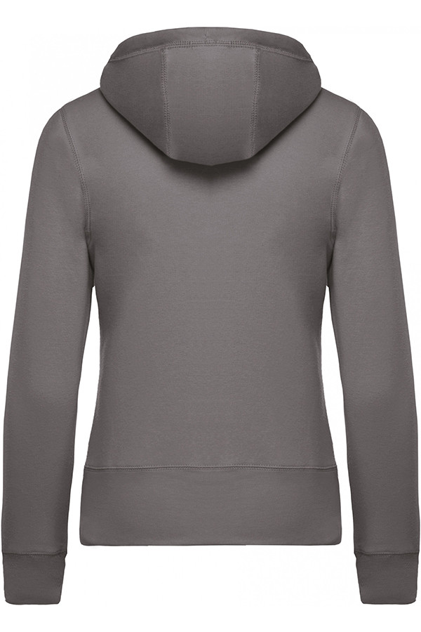 Sweat-shirt Bio zippé capuche 80% coton biologique / 20% polyester. Molleton gratté