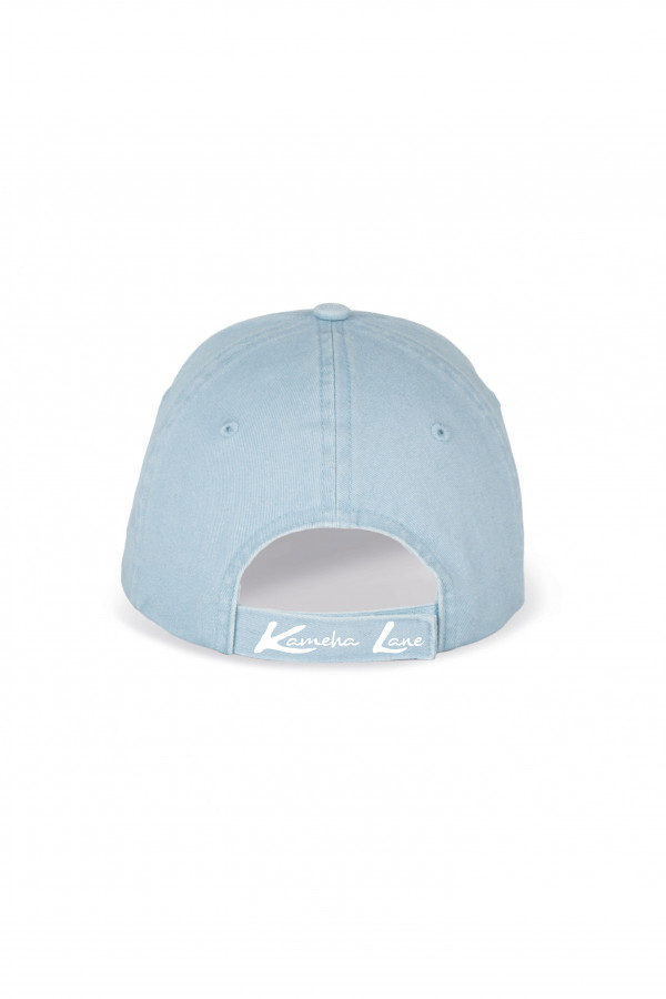 Gorra azul desteñido 100% algodón orgánico