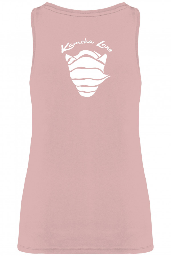 Camiseta sin mangas de pétalo de rosa para mujer 100% algodón orgánico