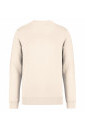 Elfenbein Rundhals-Sweatshirt. 85 % bio-baumwolle und 15 % recyceltes post-consumer-polyester.