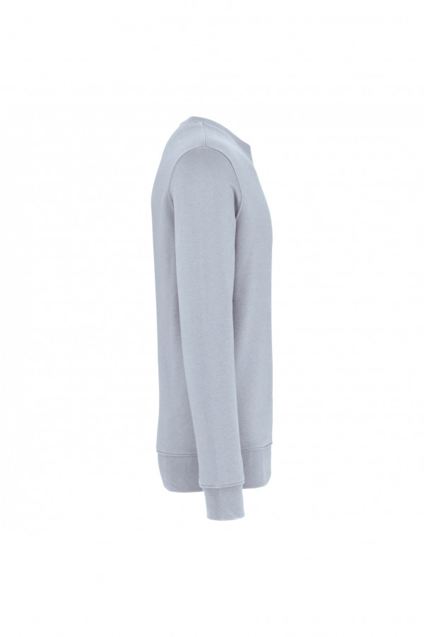 Sweat-shirt col rond aquamarine 85% coton biologique et 15% polyester recyclé post-consumer.