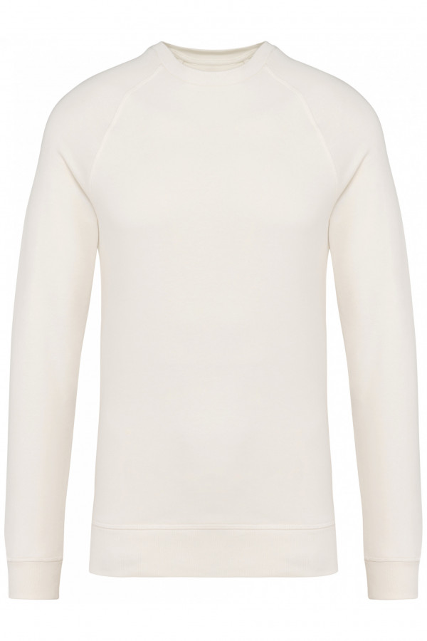 Pull raglan. 85% coton biologique et 15% polyester recyclé post-consumer.