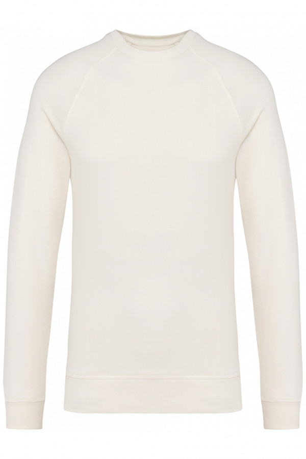 Women's raglan sweater without writing. 85% organic cotton and 15% post-consumer recycled polyester.