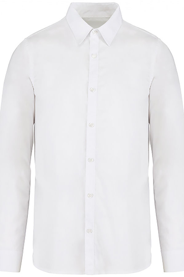Camisa de sarga de algodón lavado para hombre 100% algodón orgánico