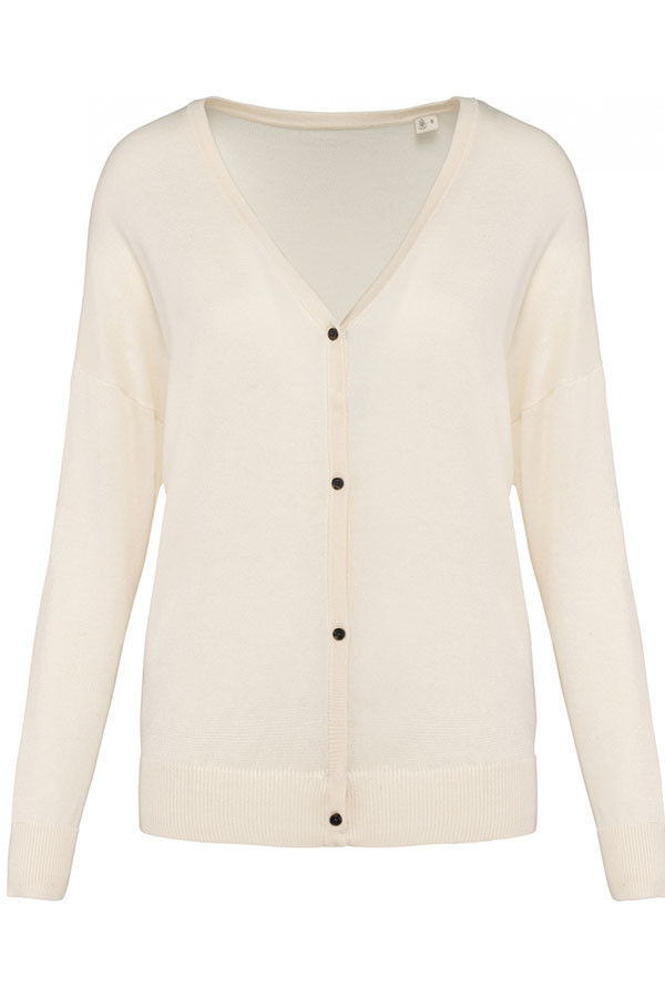 Cardigan avec Lyocell TENCEL™ femme. 50% coton biologique / 50% Lyocell TENCEL™*