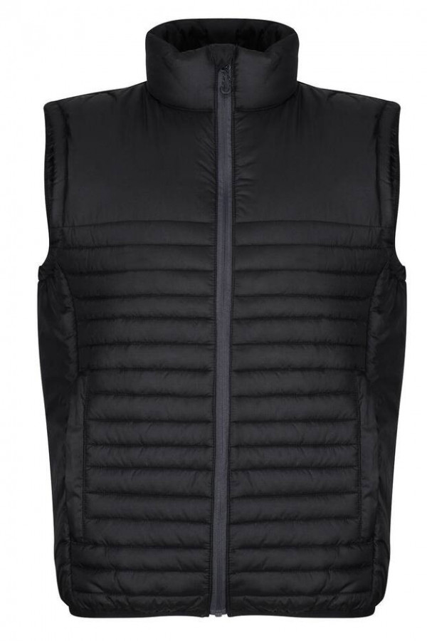 Quilted bodywarmer in recycled polyester. 100% recycled polyester