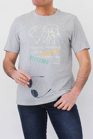 T-shirt GRIS 60% Coton recyclé / 40% Polyester recyclé