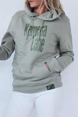 MANDELGRÜNER HOODIE 85 % bio-baumwolle und 15 % recyceltes post-consumer-polyester