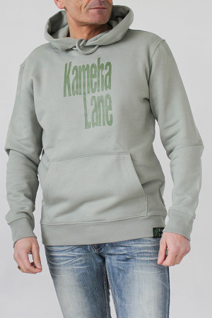 ALMOND GREEN HOODIE 85% organic cotton and 15% post-consumer recycled polyester