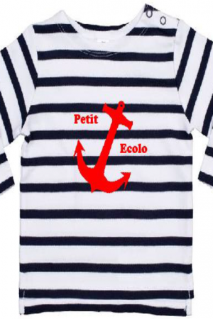 Sailor sweatshirt 100% certified organic ringspun combed cotton.