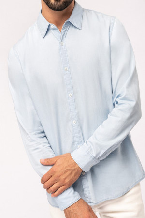 Chemise délavée en coton twill 100% coton biologique