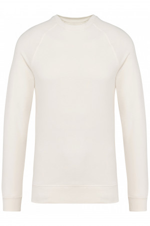 Women's raglan sweater without writing. 85% organic cotton and 15% post-consumer recycled polyester.