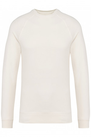 Pull raglan femme sans écriture. 85% coton biologique et 15% polyester recyclé post-consumer.