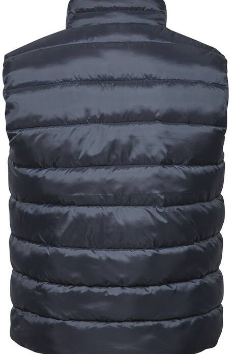 Bodywarmer bleu marine en polyester recyclé 100% polyester recyclé 360T certifié RCS. 100% polyester DuPont™